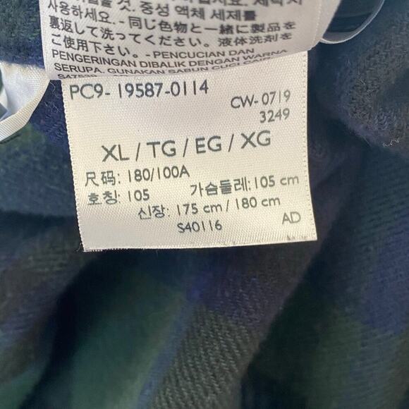 LEVI'S Men's Cotton Plaid Mid-weight Flannel Shirt in Navy/Green, Size X-Large - Picture 11 of 12